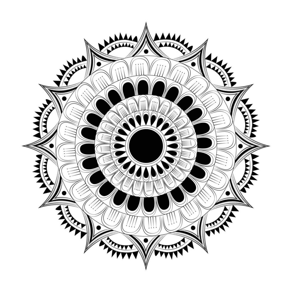 Circular pattern in form of mandala for Henna vector