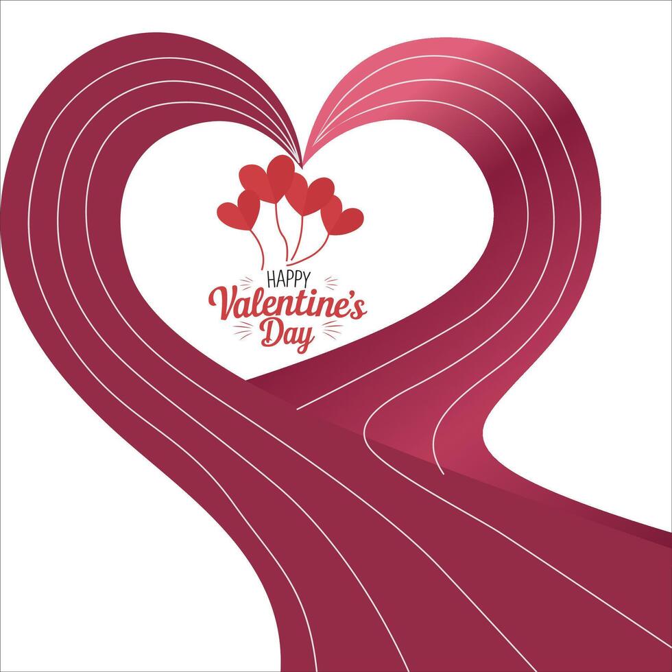 Love-Inspired Valentine's Typography Design vector