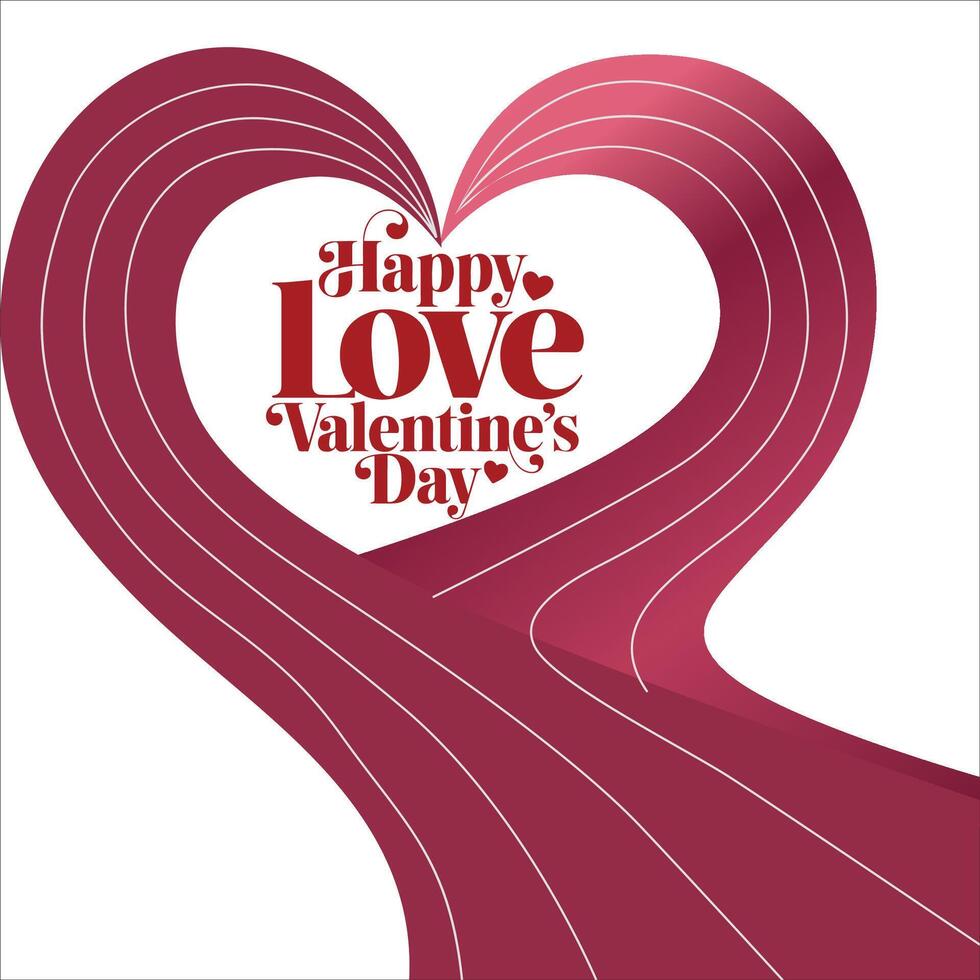 Bold and Romantic Valentine's Day Lettering vector