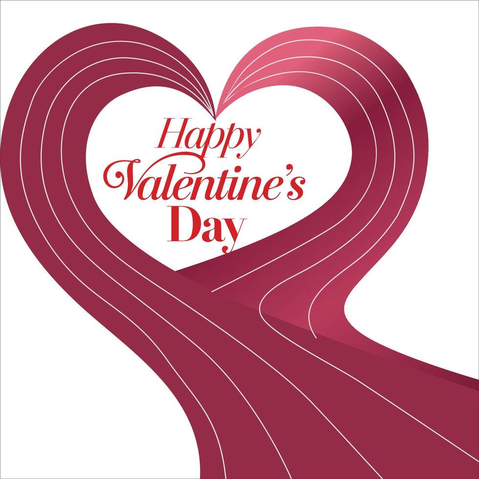 Radiant Valentine's Day Font Design vector