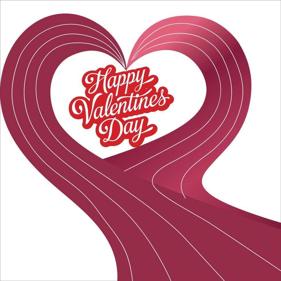 Whimsical and Romantic Valentine's Typography vector