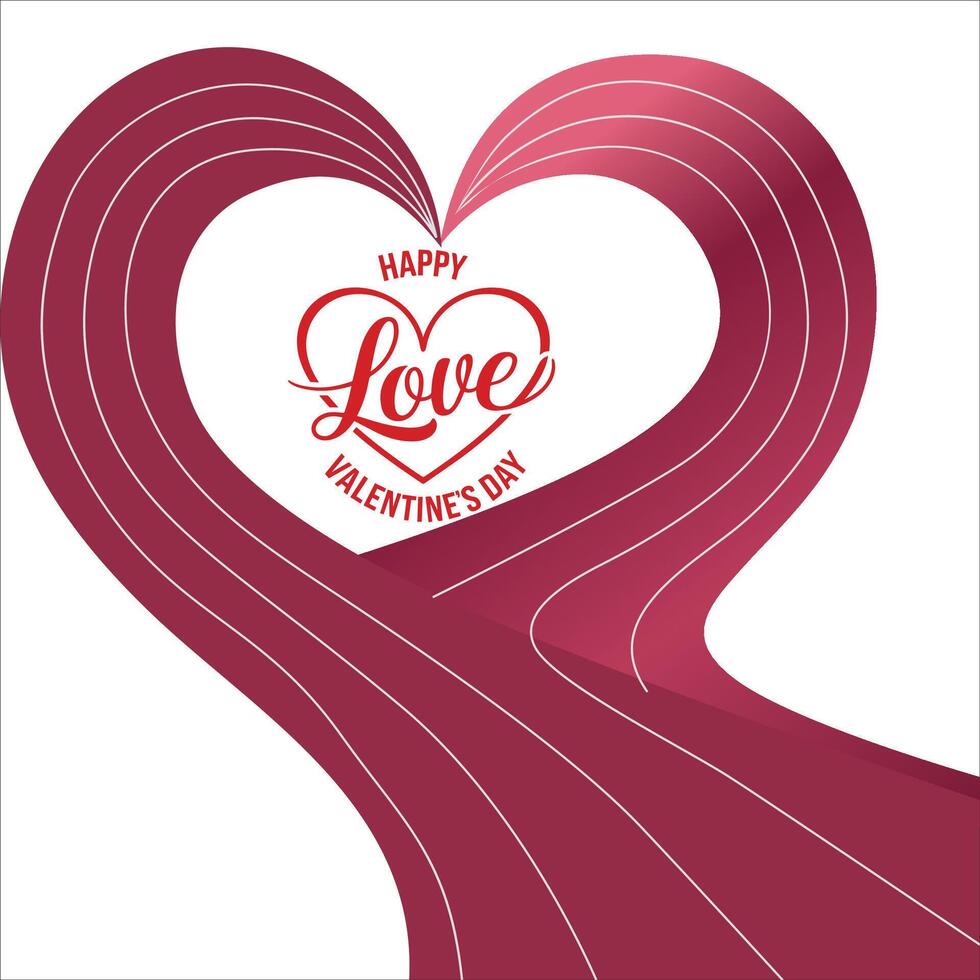 Creative Valentine's Day Text Art vector