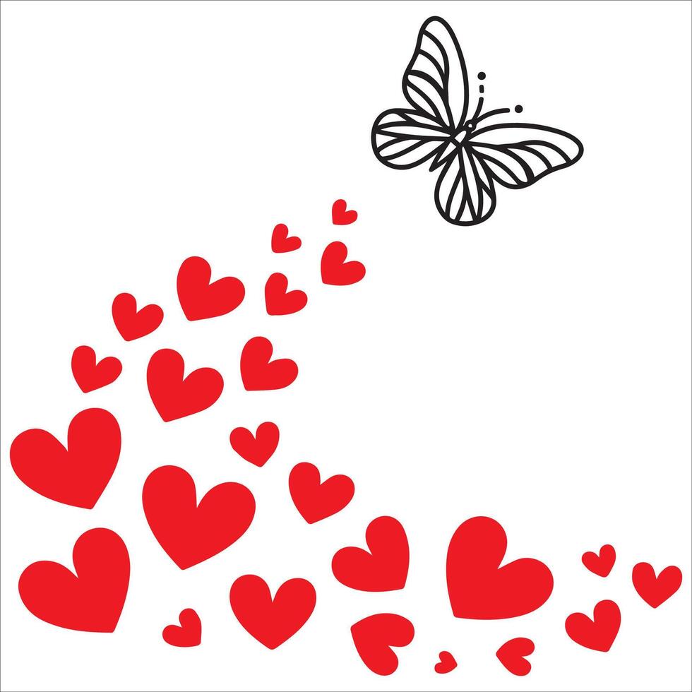 Butterfly Plane of Love vector