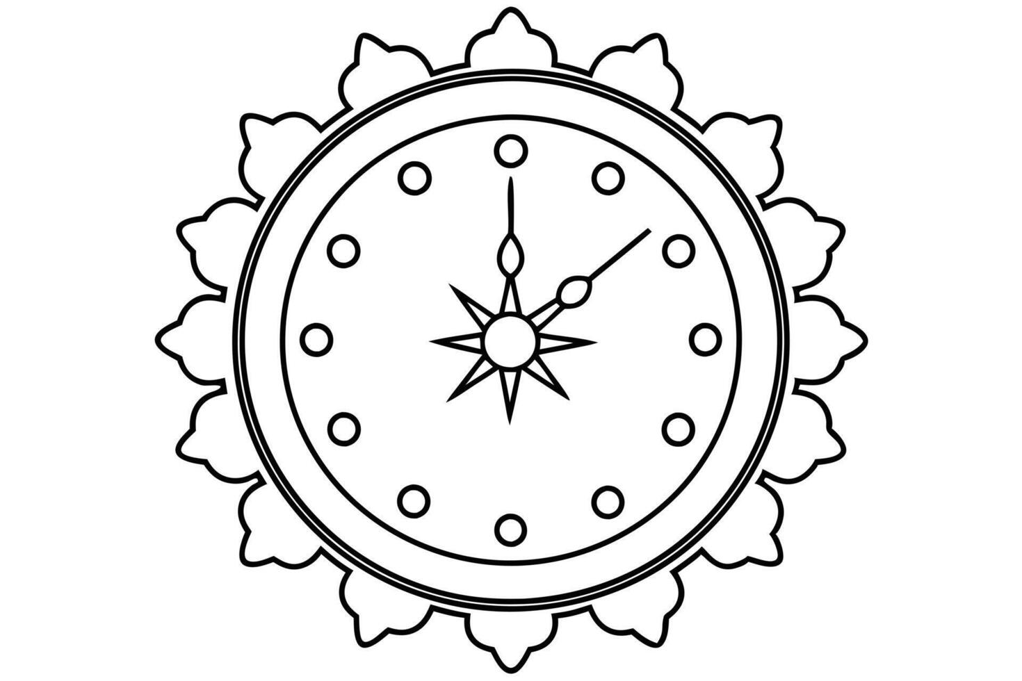 Vintage-Style Clock Illustration vector