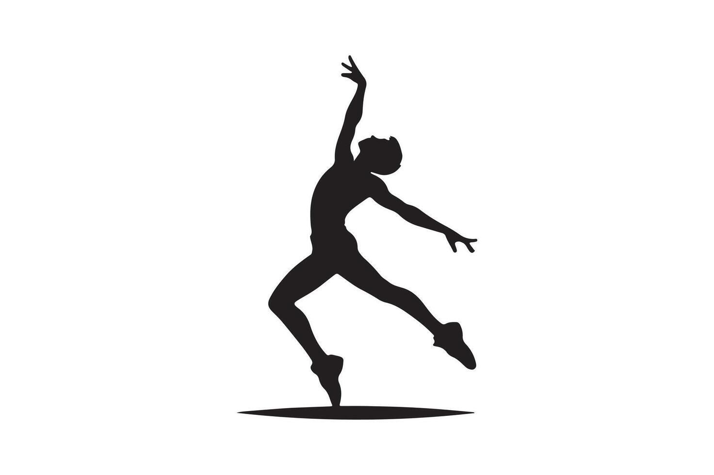 a silhouette of a ballerina in motion vector