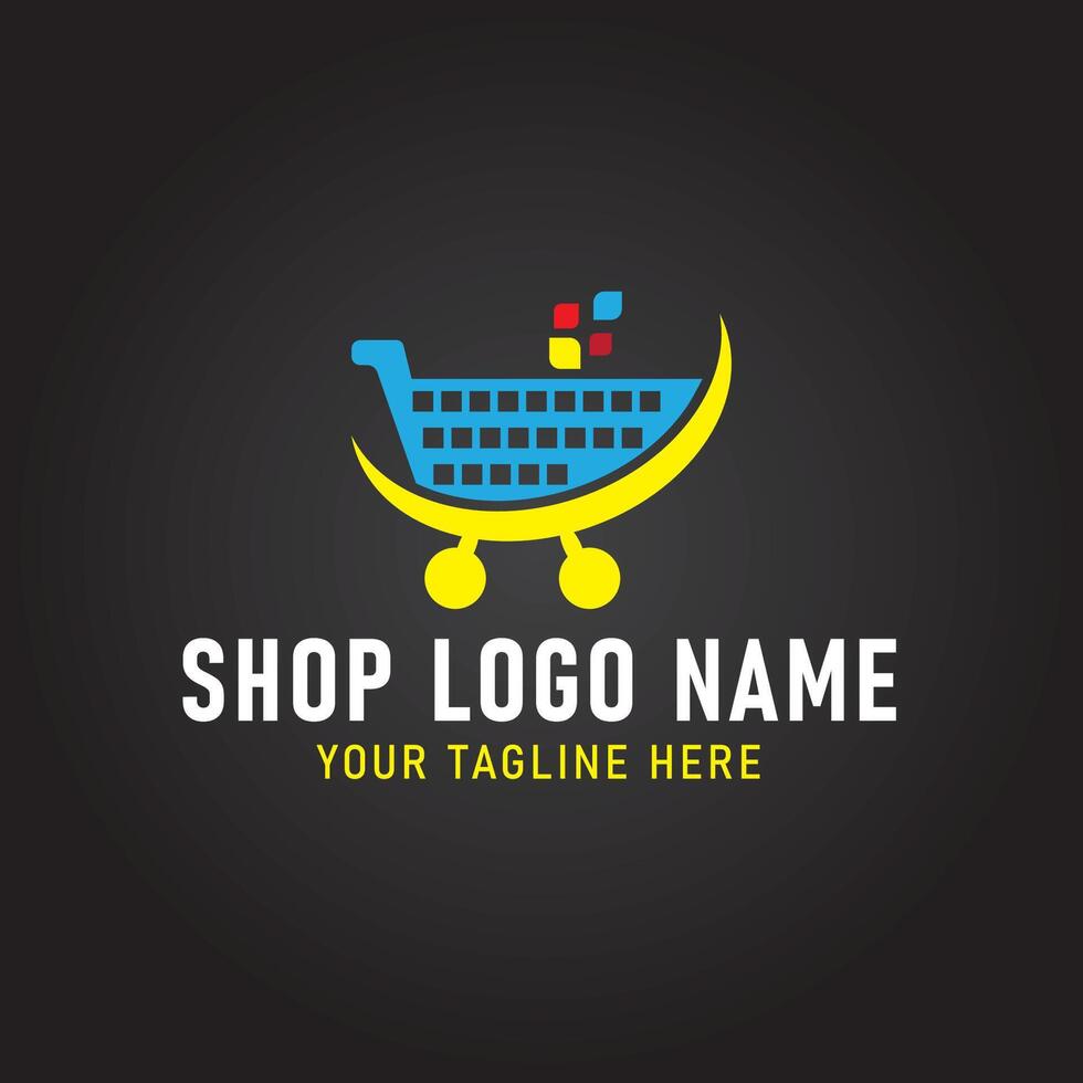Online Shop Logo Design Template vector