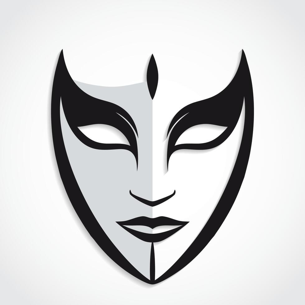 mask simple monogrome symbol design vector