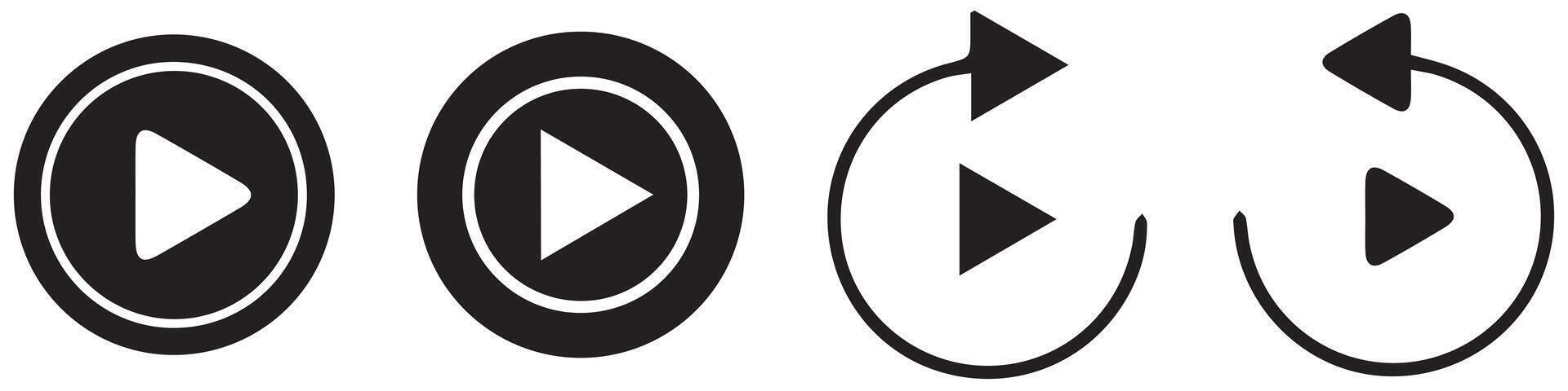 Illustration EPS 10. Play and pause buttons sign. vector