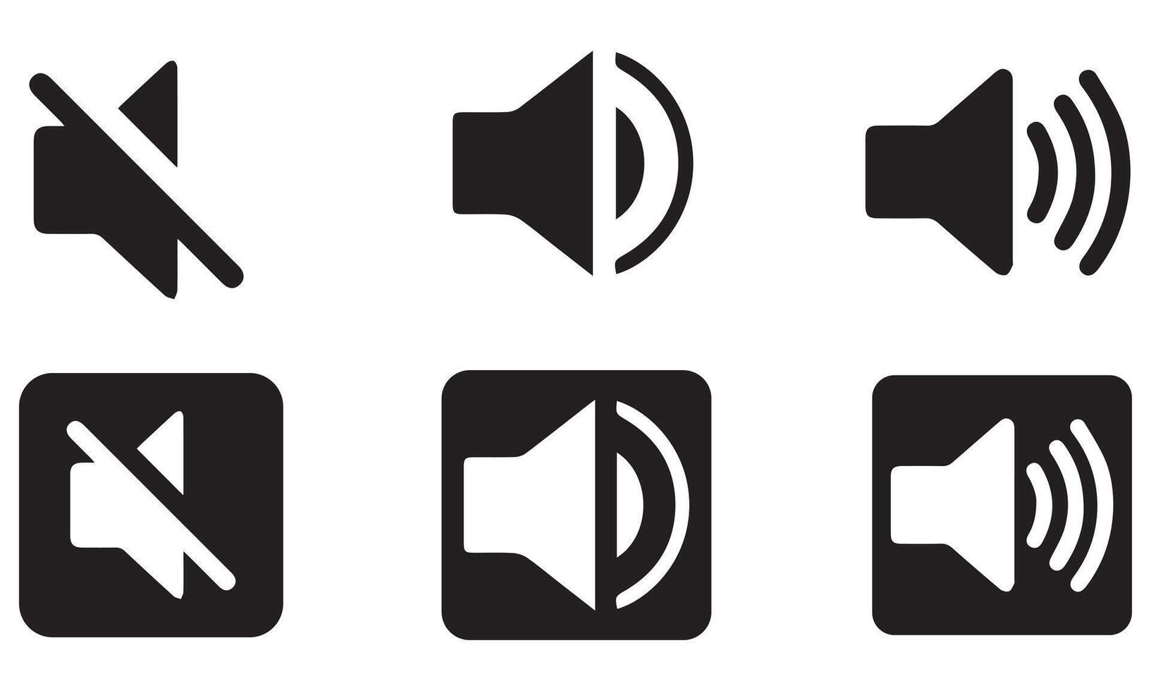 Music sound button set. Volume button. Illustration EPS 10 vector