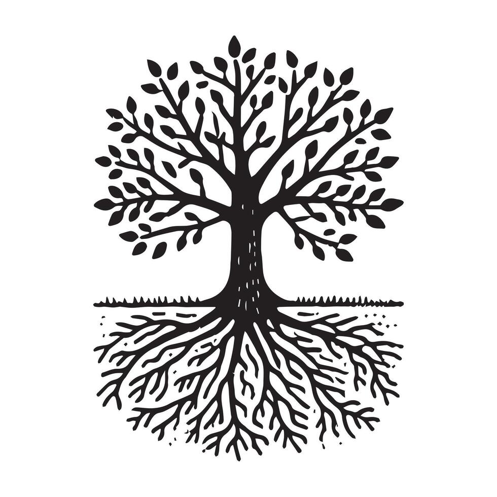 simple Hand drawn tree vector
