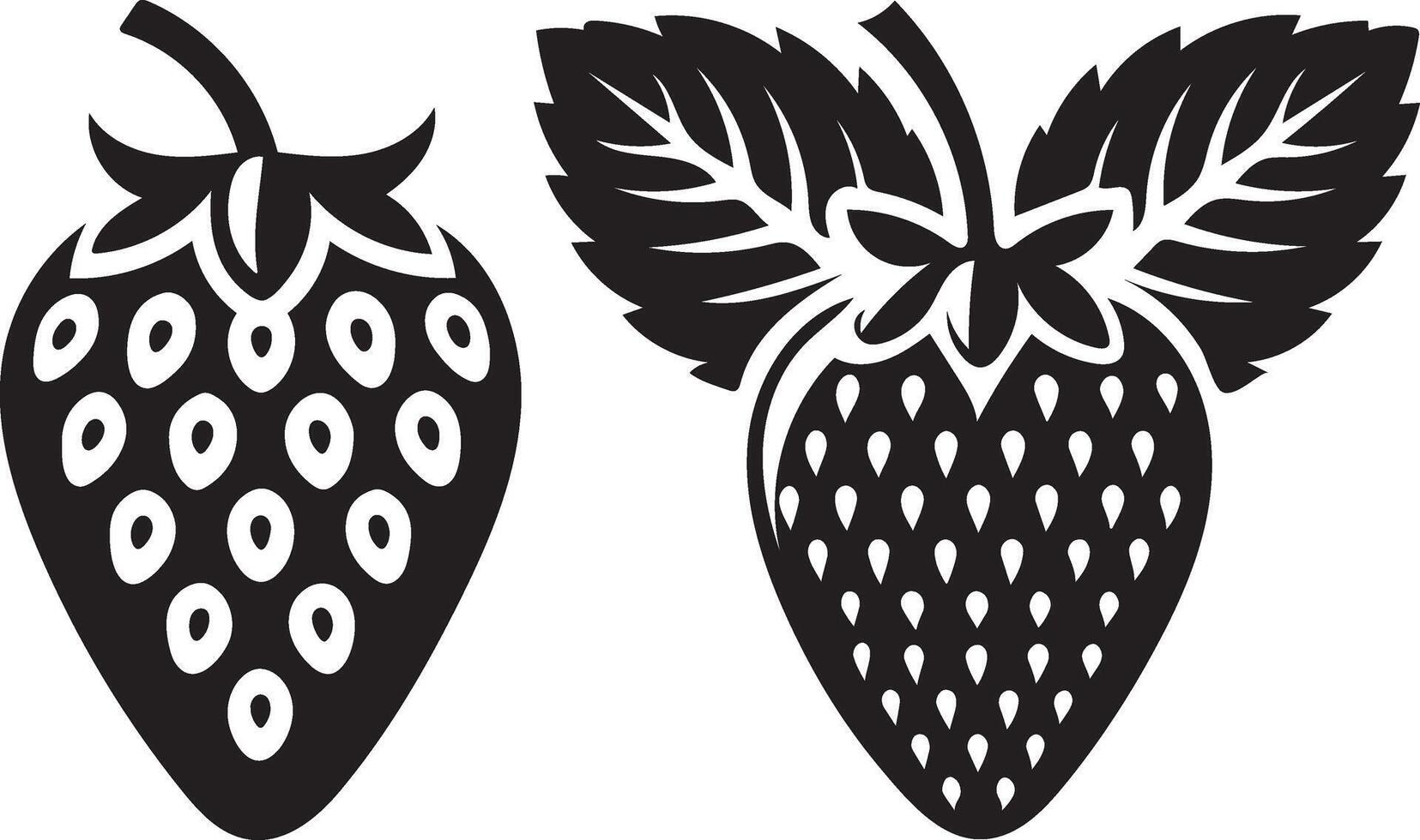 Strawberry illustrations arranged on a white background, compatible with EPS 10. vector
