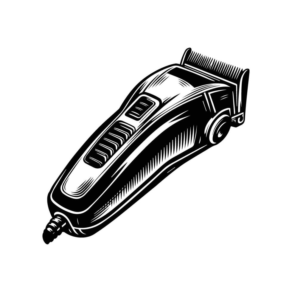 Electrical trimmer icon sketch isolated white background hairdresser symbol stock design illustration. vector
