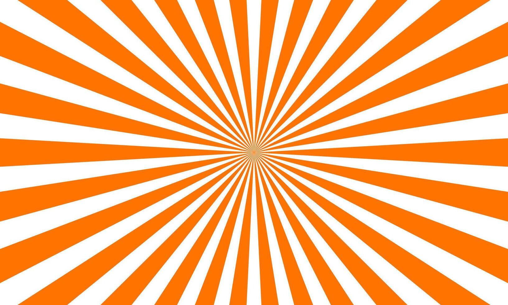 Orange and White Radial Sunburst Pattern vector