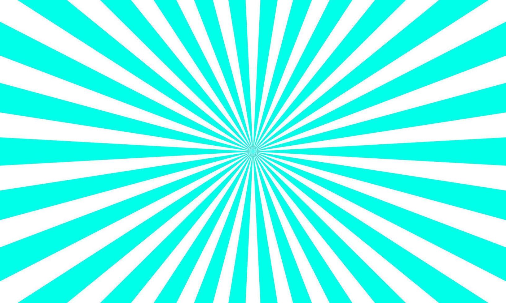 Turquoise and White Radial Sunburst Background vector