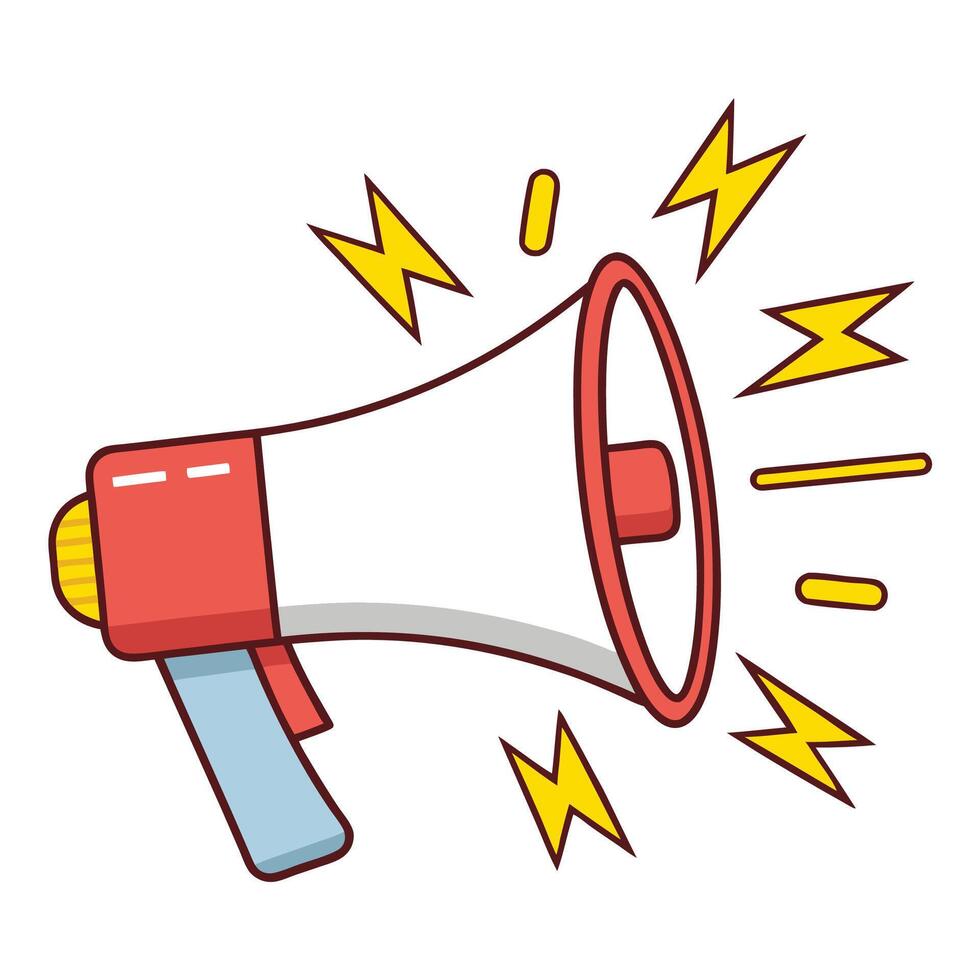 a megaphone with lightning coming out of it vector