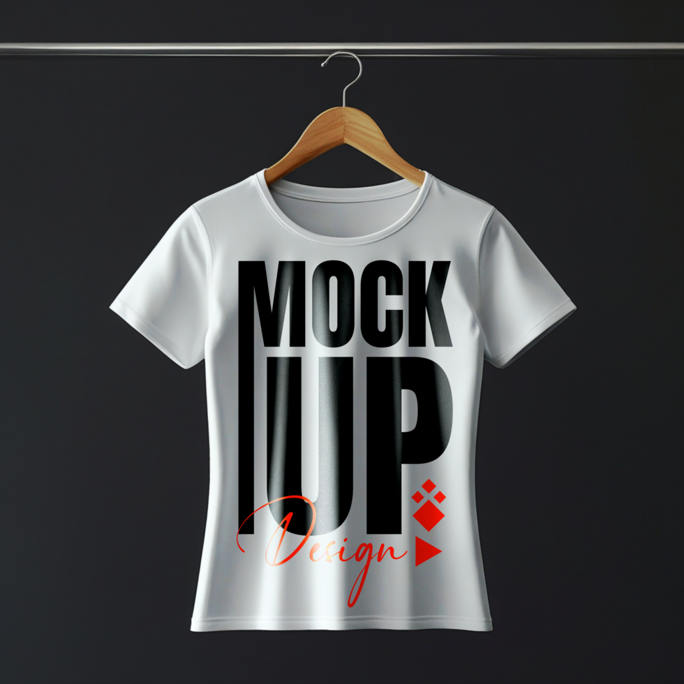 Minimalist woman t shirt mockup design with white shirt template for apparel showcase psd