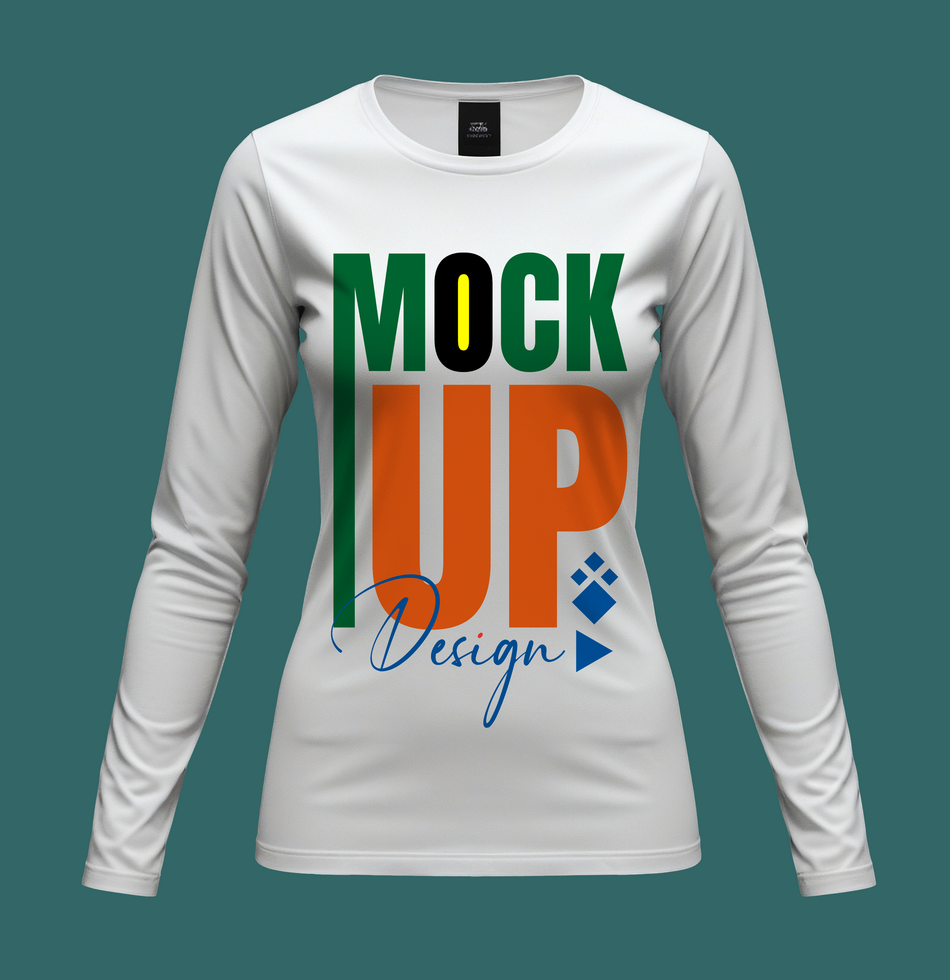 Premium white t shirt mockup with blank shirt ideal for female mockup fashion presentations psd