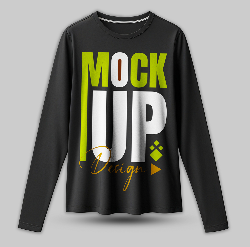 Realistic black tshirt mockup for clothing design and t shirt mockup project showcase psd