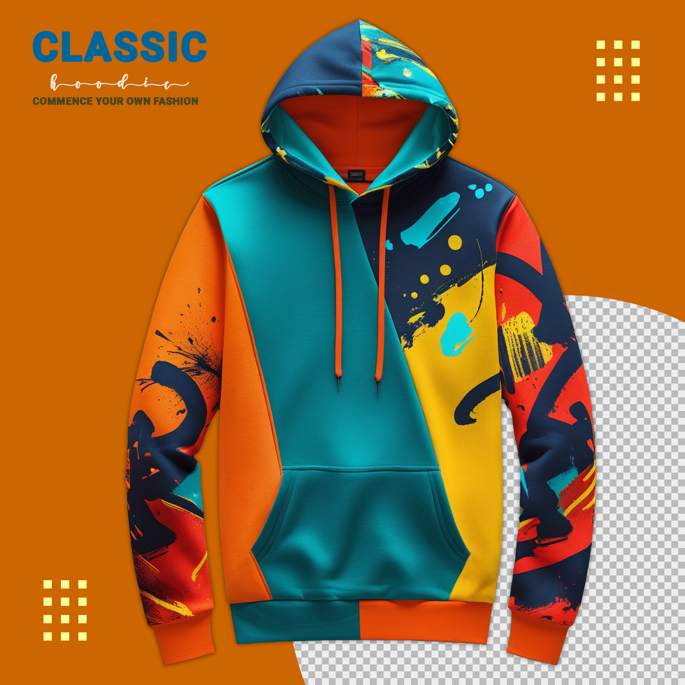 Professional premium hoodie mockup template for clothing design psd