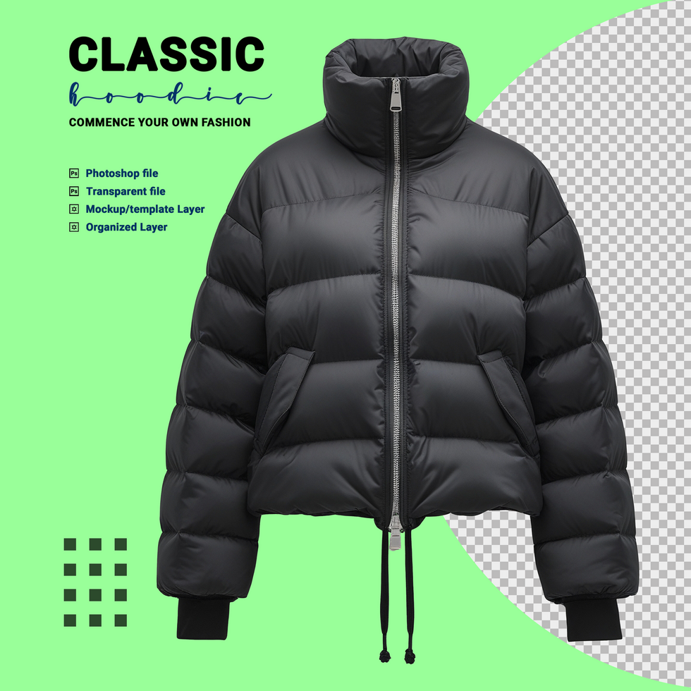 Stylish jumper and jacket mockup template ideal for sweater and menswear fashion design psd