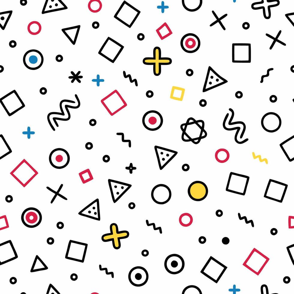 colorful pattern with geometric and lines vector