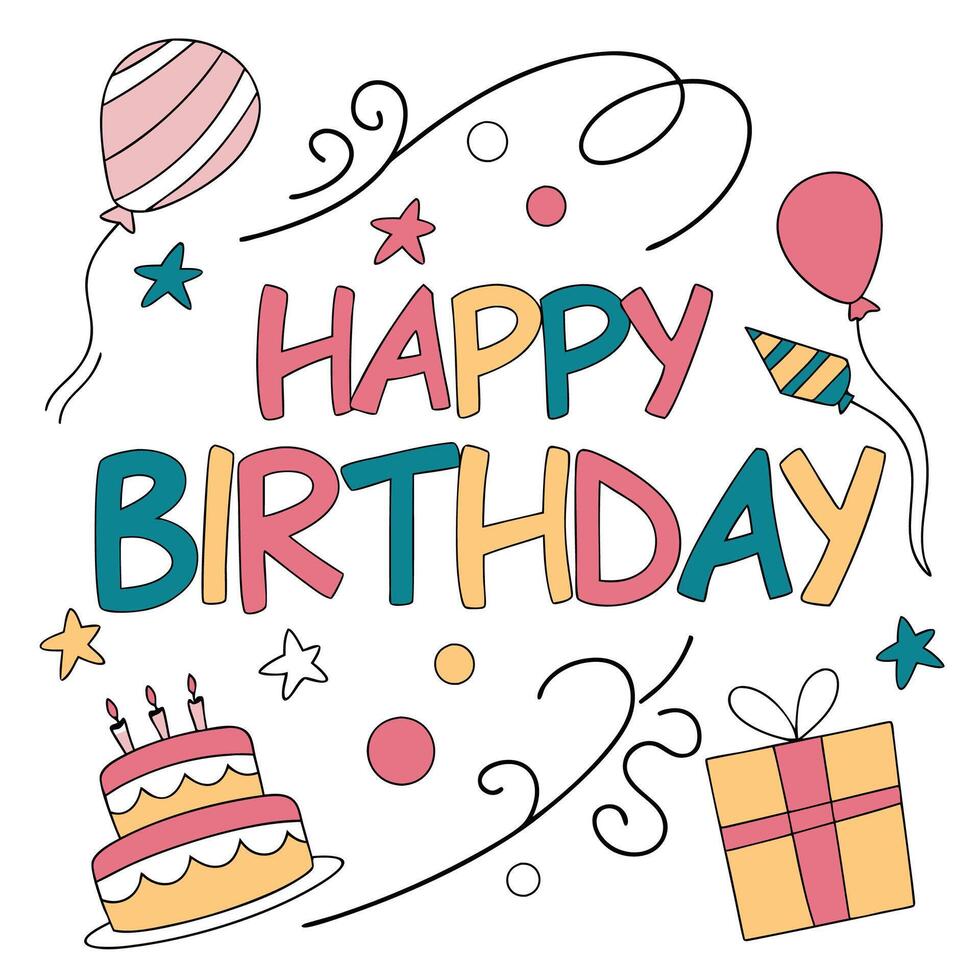 background happy birthday card vector