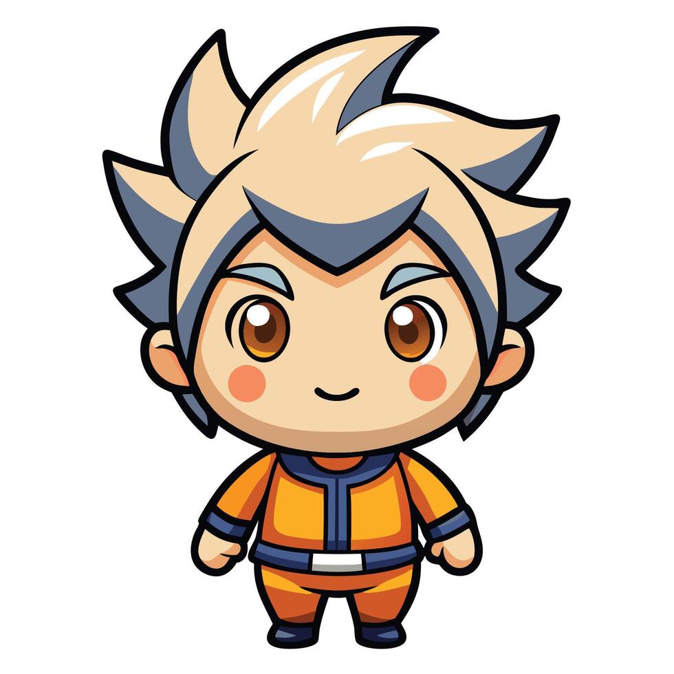 an image of a cartoon character with blonde hair vector