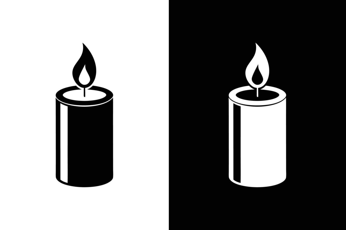 Candle icon isolated of flat style. illustration vector