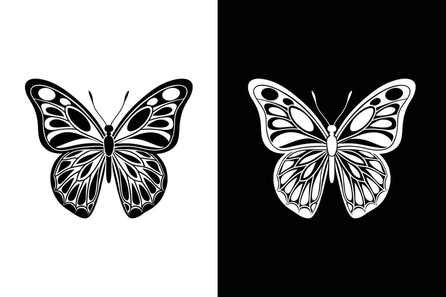 butterfly icon. Clean minimalistic pictogram design vector