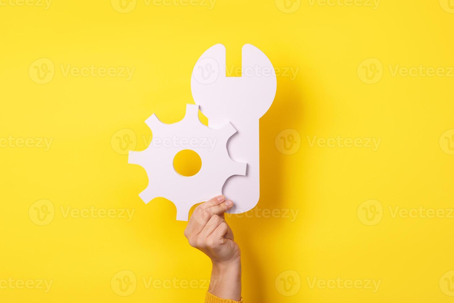 Service tools symbol in hand photo