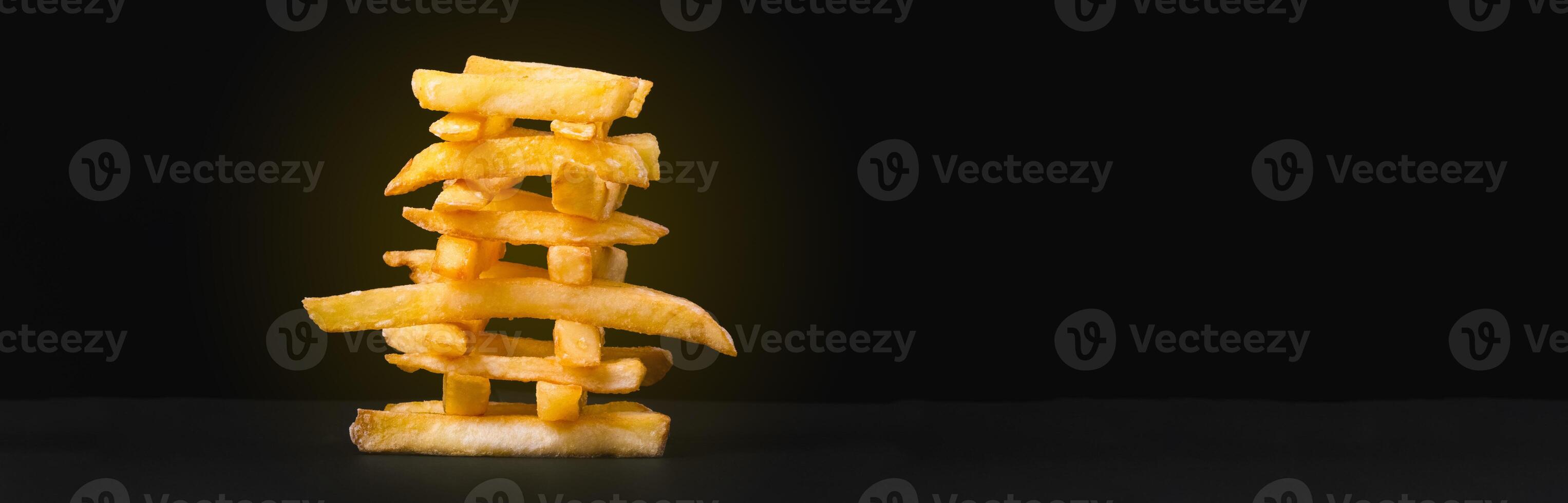 pyramid of french fries photo