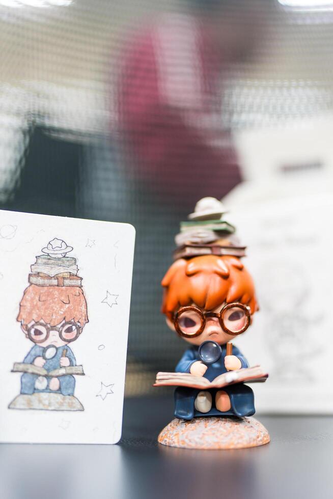 Bangkok, Thailand - December 25, 2024 Hirono Le Petit Prince Series Figures, The Geographer. photo