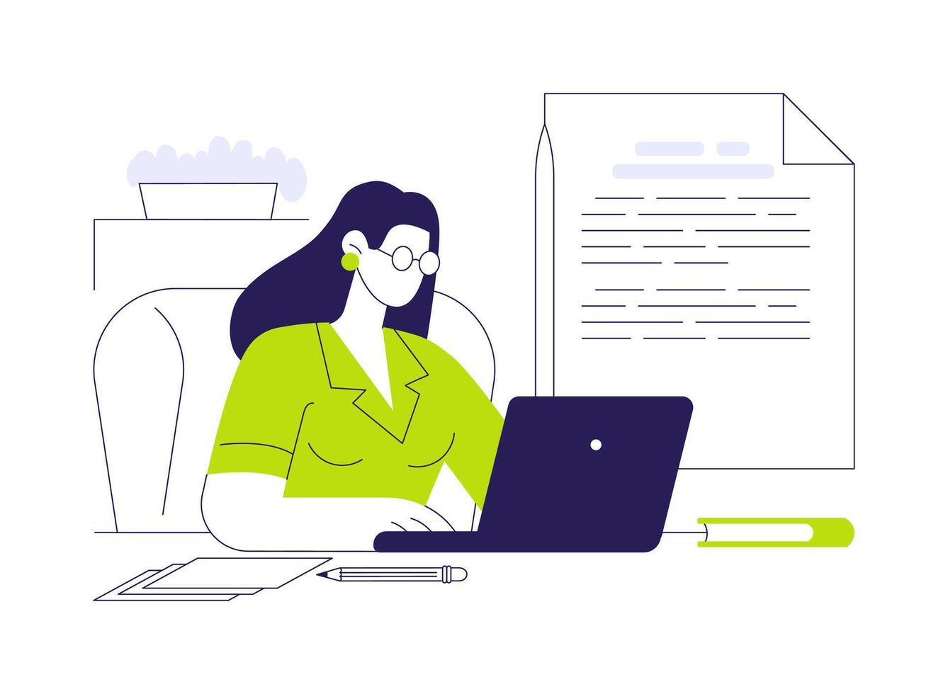 Copywriting abstract concept illustration. vector