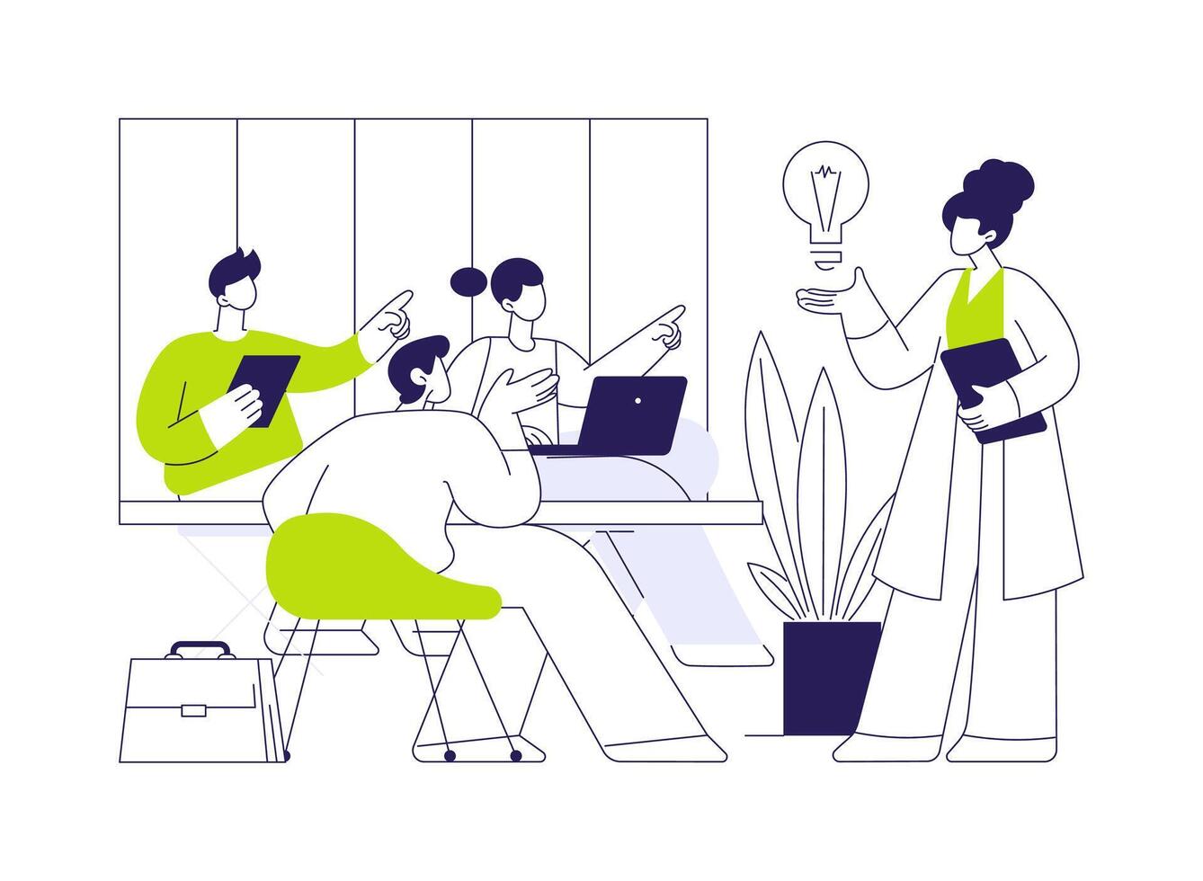 Focus group abstract concept illustration. vector