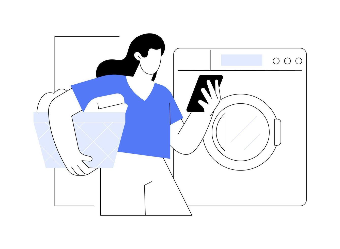 Laundry is ready isolated cartoon illustrations. vector