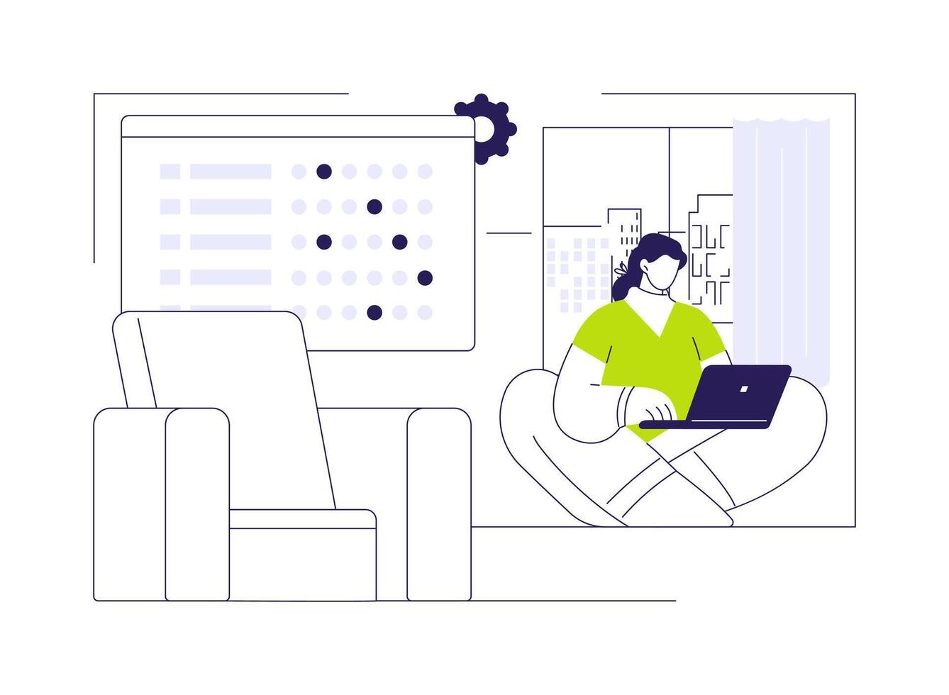 Online survey abstract concept illustration. vector