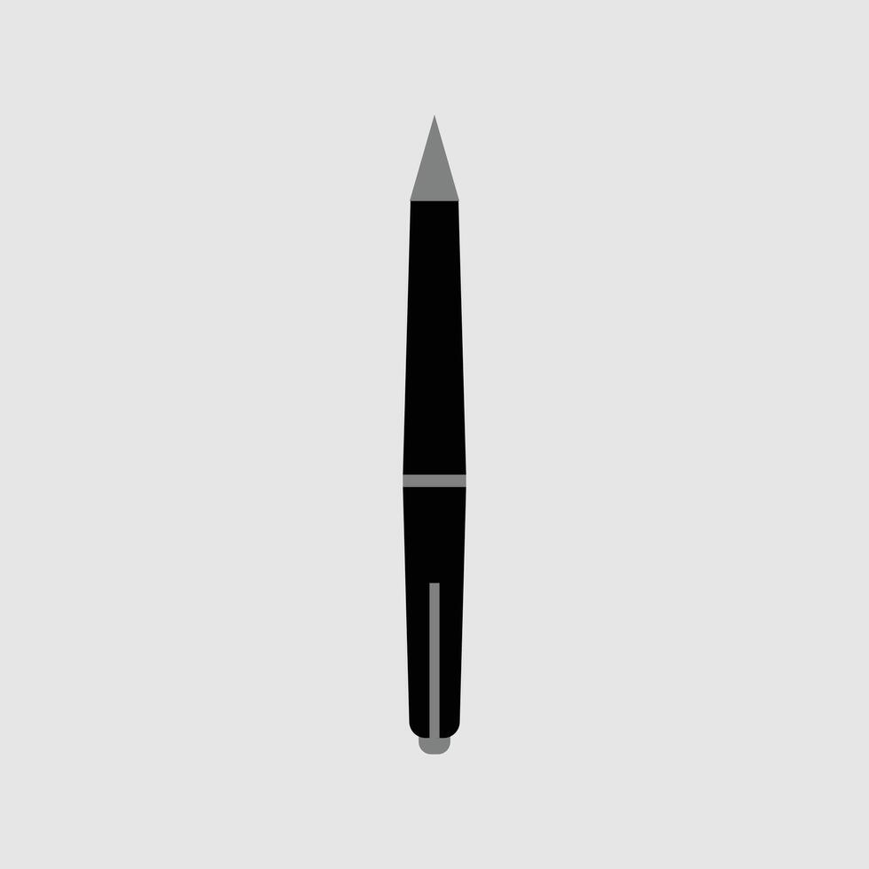 Pencil icon in trendy flat style isolated on grey background. Drawing symbol for your web site design, logo, app UI. Pen illustration in black color vector