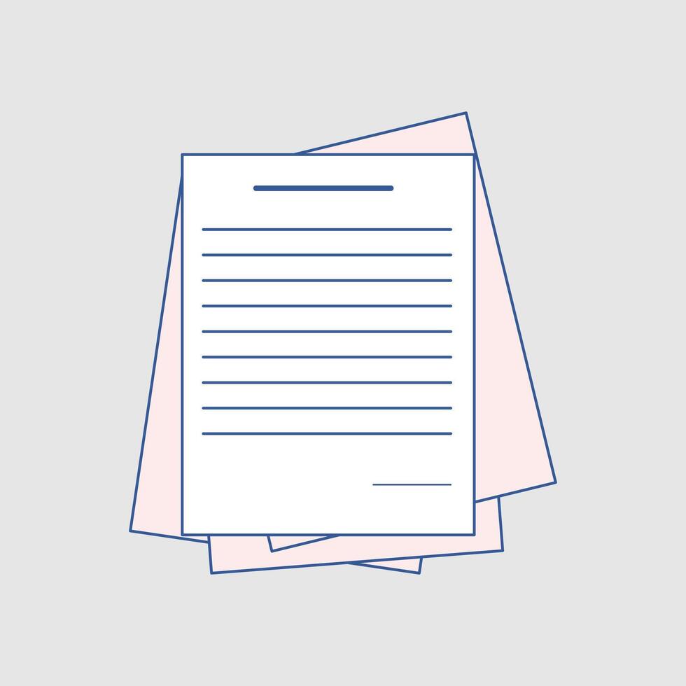 pile of paper document isolated icon illustration design . design elements illustration stack of paper, stack of reports. document illustration vector