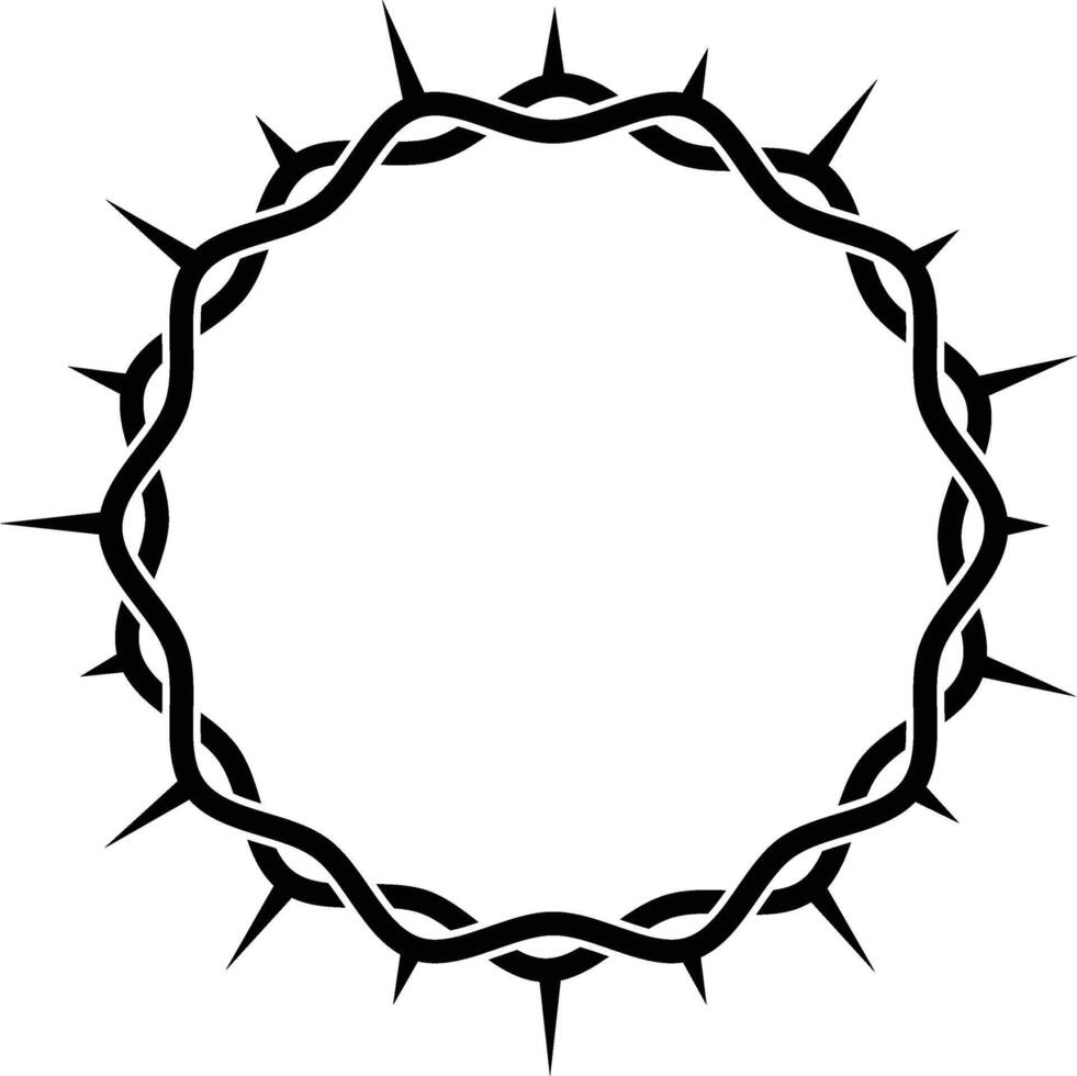 Jesus Crown of Thorns Icon Symbol vector