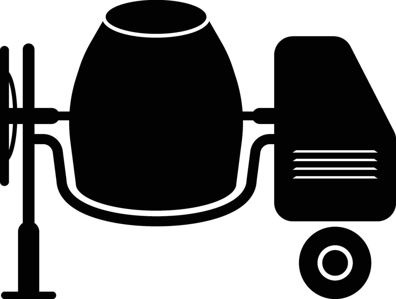 Concrete Mixer Machine Construction Icon vector