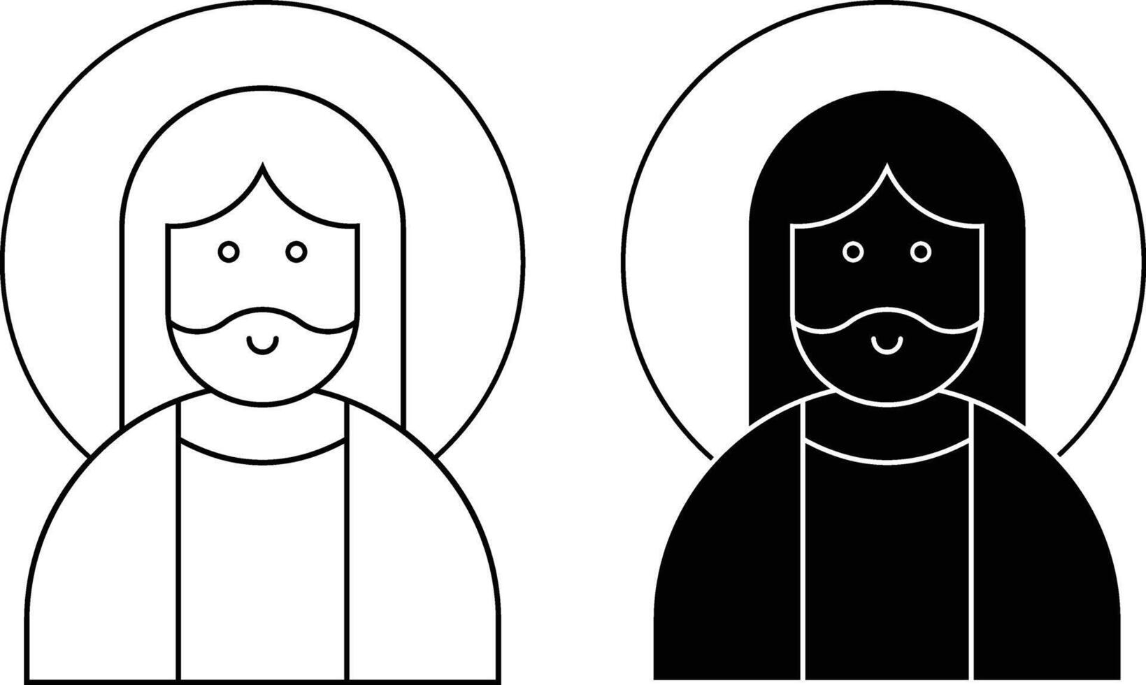 Jesus Christ Christianity Icon Symbol vector