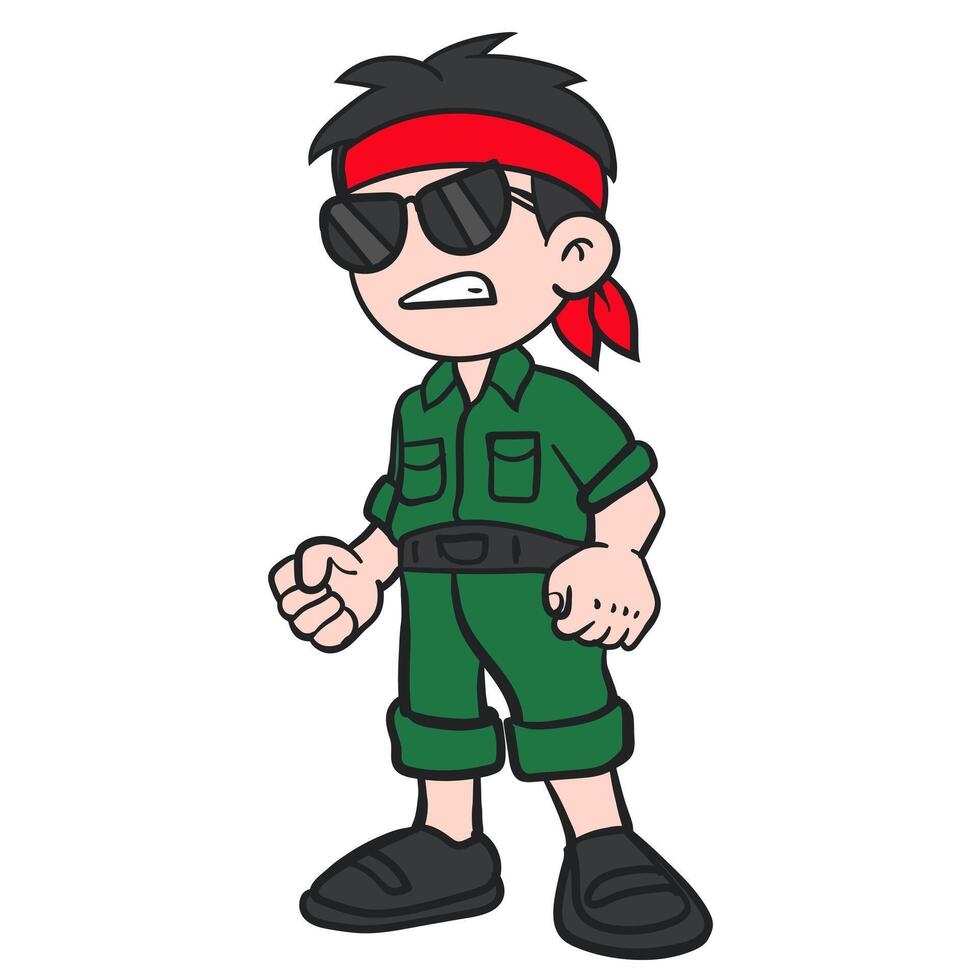 Brave Kid Ready for Adventure vector