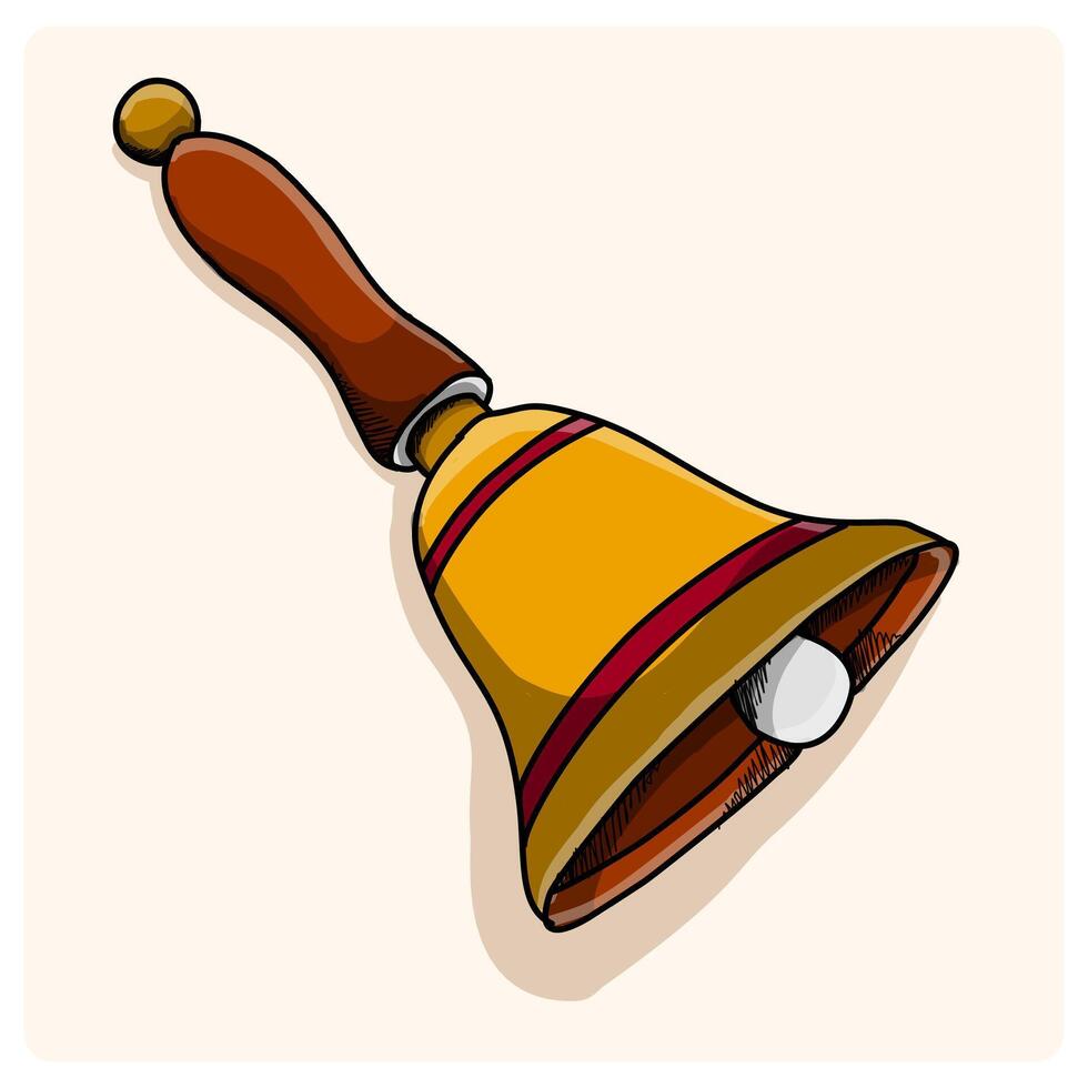 doodle drawing bell school supplies Illustration vector