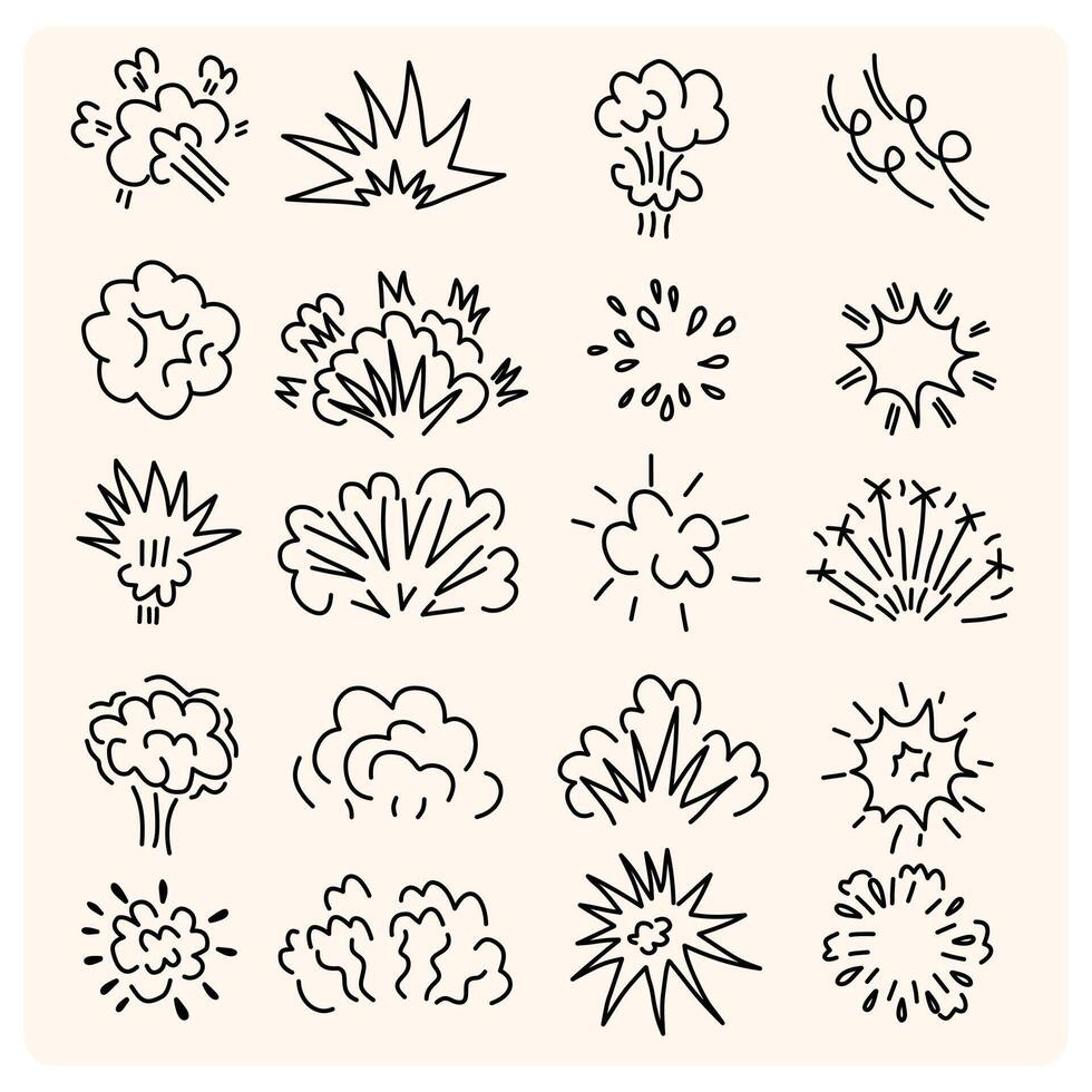 Comic boom effect. Cartoon bomb burst with background cream vector