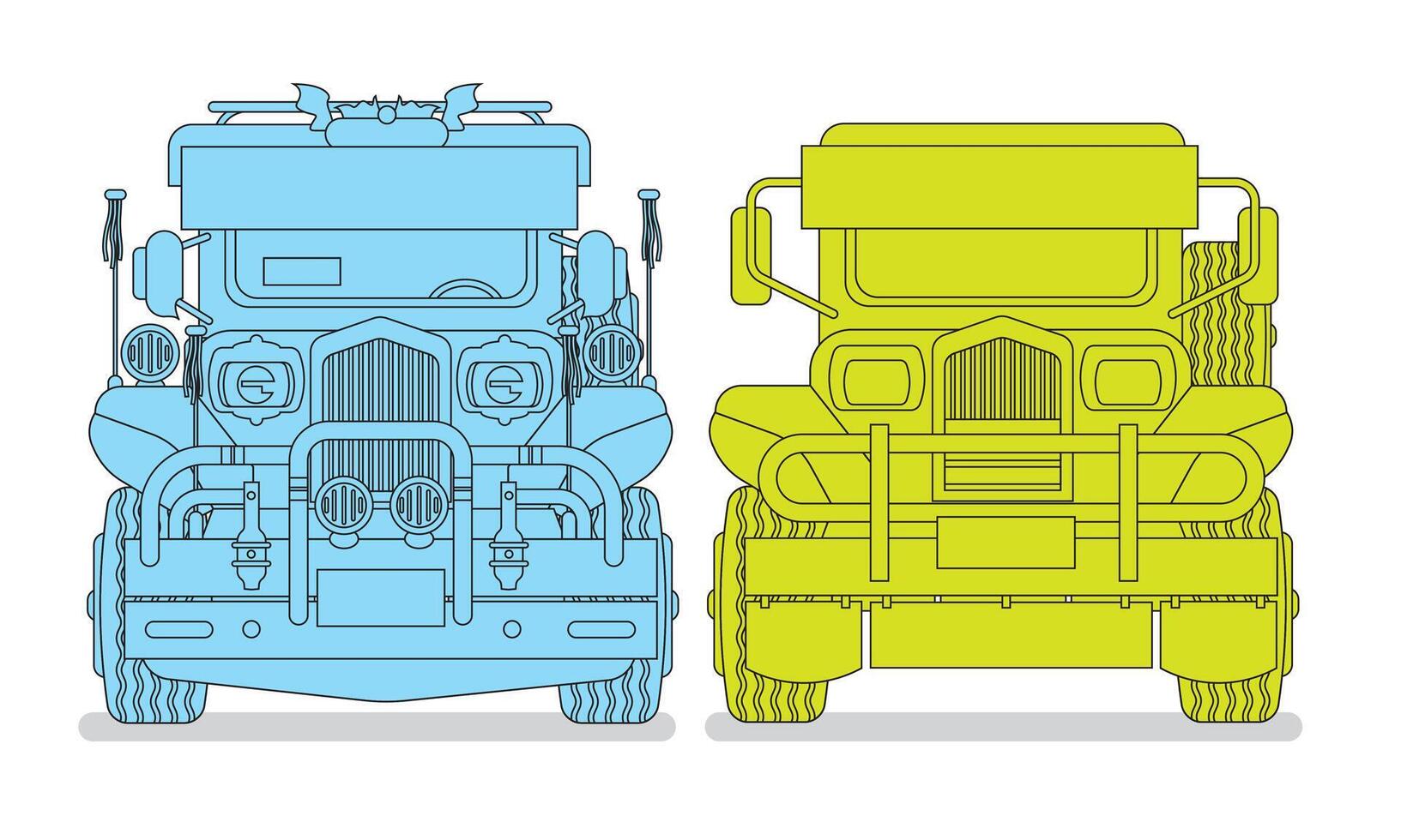 iconic symbol of transportation of the philippines facing front vector