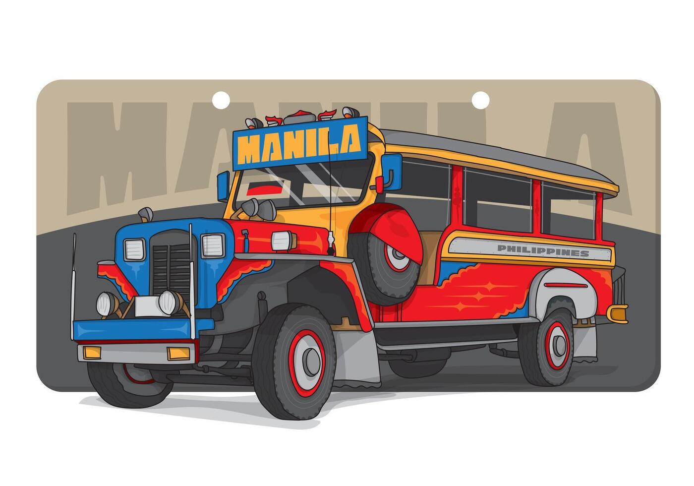 detail design of the philippine iconic transportation symbol of the philippines vector