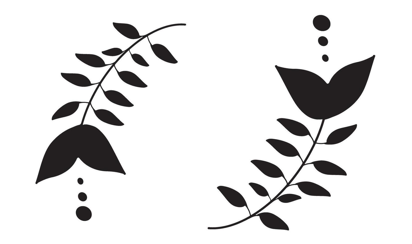 leaf plant design frame pattern art decoration border nature flower illustration summer spring time autumn floral template frame abstract tree modern art empty mock up blank element vector