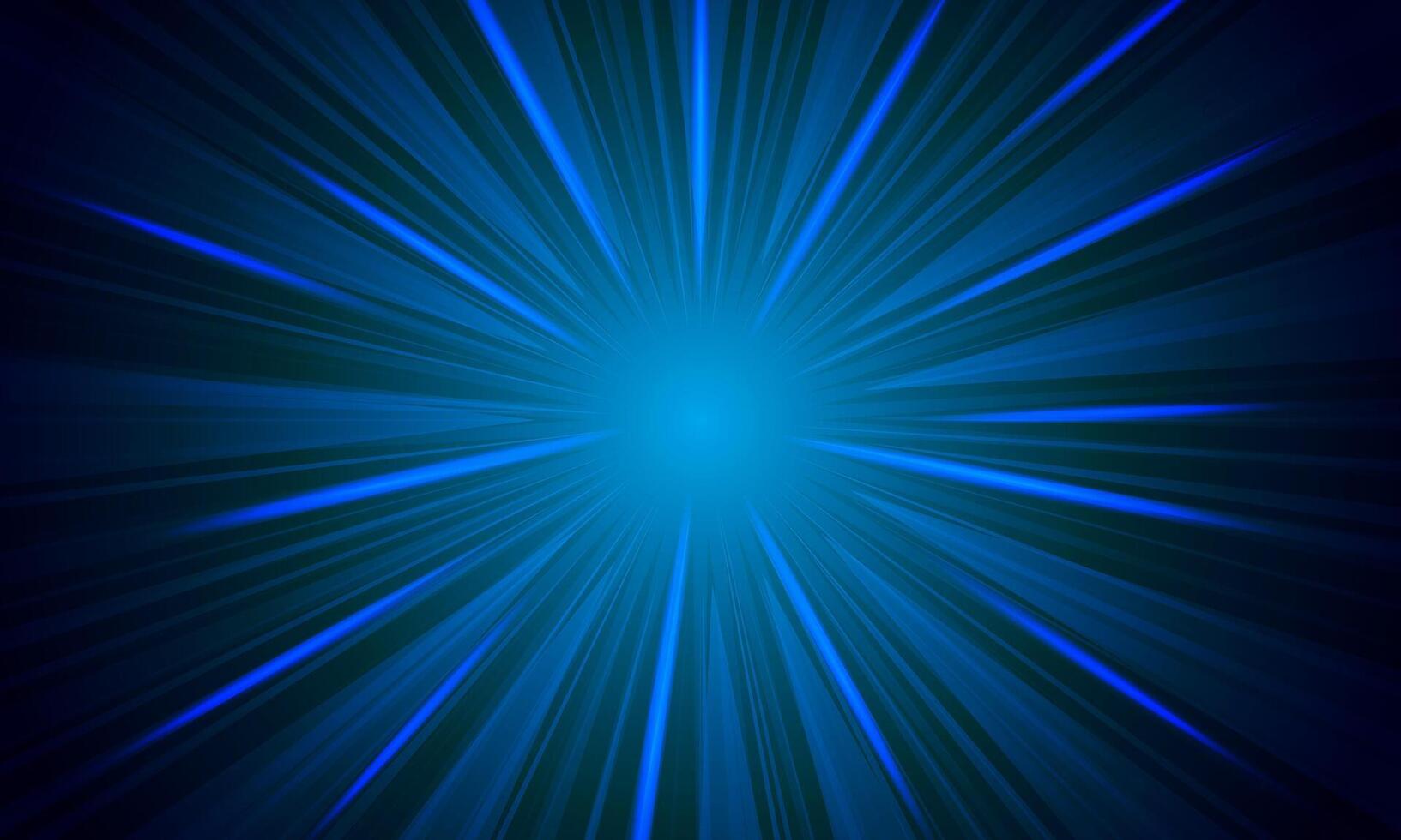 Blue sunburst pattern background. Radial rays bright shine. soft dark blue. vector