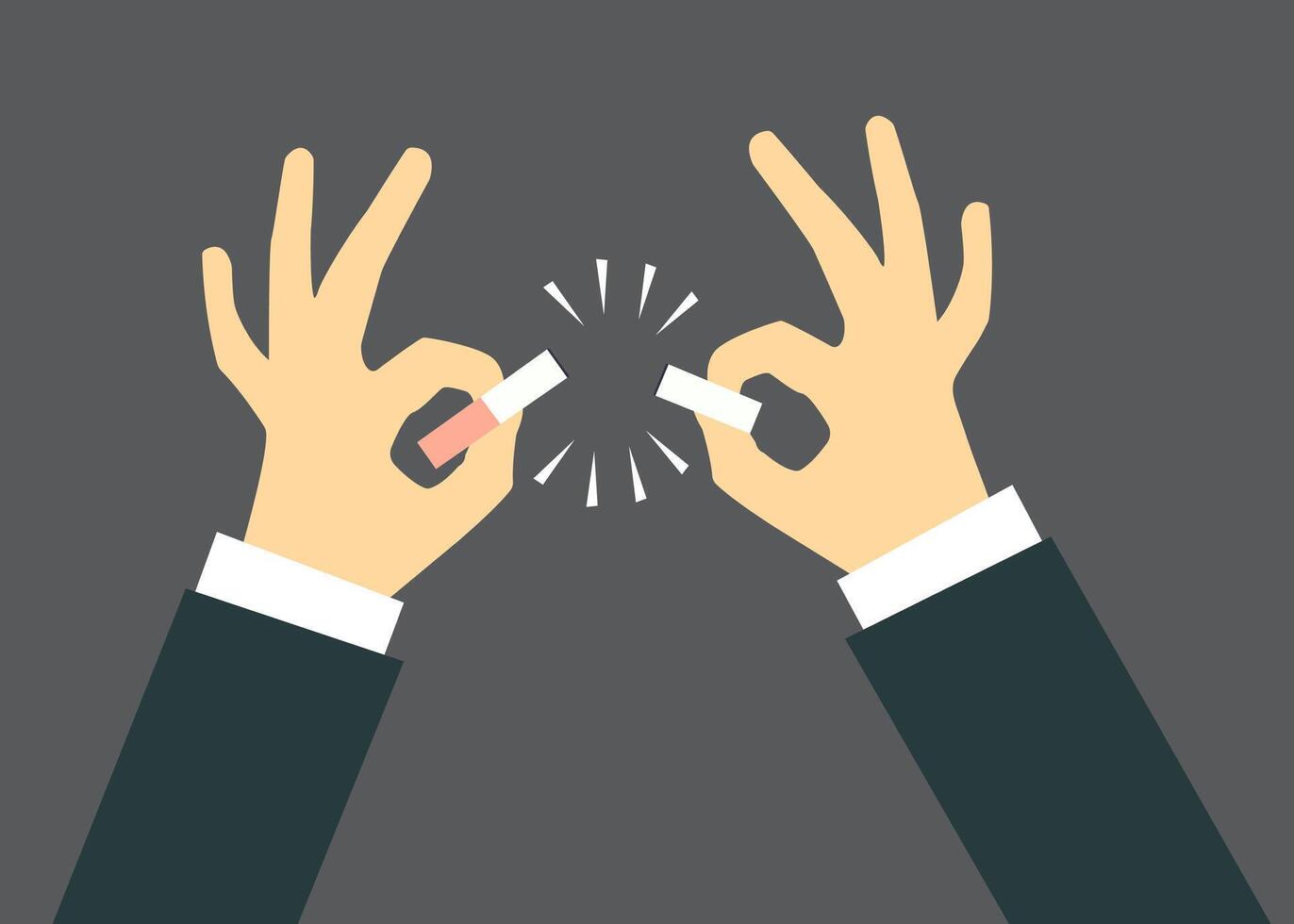 Hands breaking a cigarette ,No smoking, No tobacco day. vector