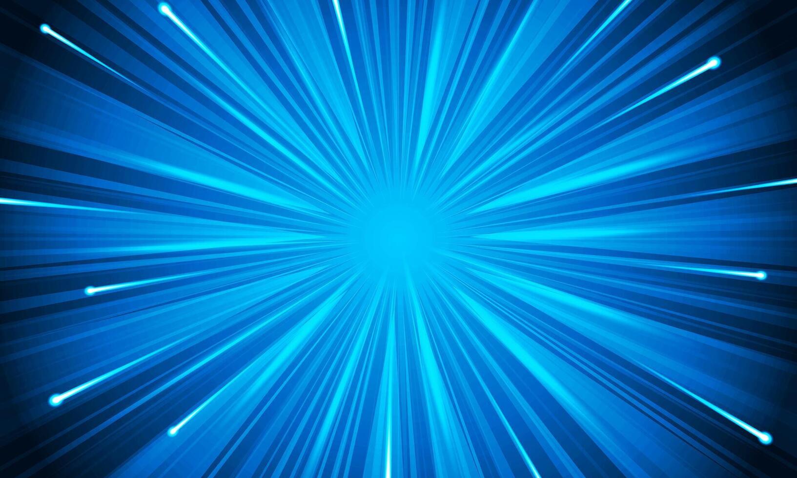 Blue sunburst pattern background. Radial rays bright shine. smooth pop art. vector